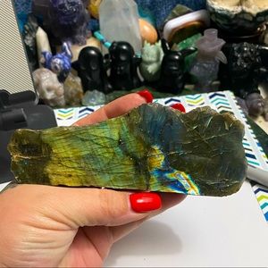 Labadorite free form crocodile shaped head